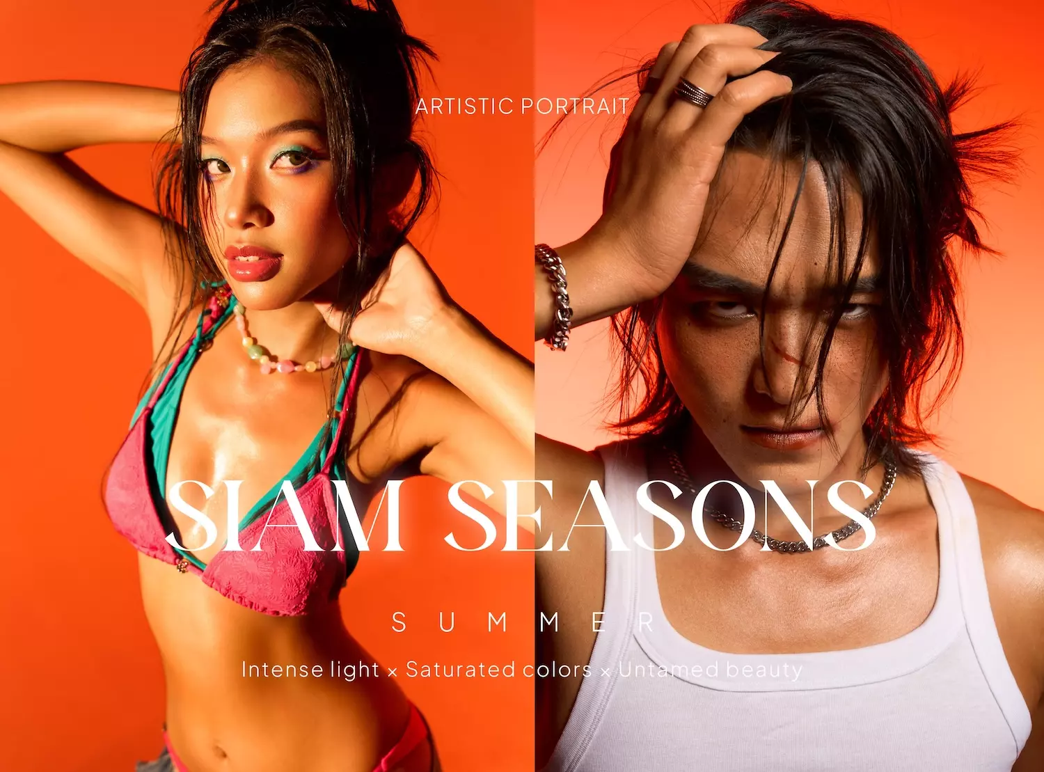 HOLO+FACE สตูดิโอถ่ายภาพพอร์ตเทรตเชิงศิลป์ในกรุงเทพฯ Summer Season SIAM Seasons Artistic Portrait คอนเซปต์ถ่ายภาพต้นฉบับที่ได้แรงบันดาลใจจากฤดูร้อนในกรุงเทพฯ พร้อมมู้ดร้อนแรง หรูหรา และสไตล์แฟชั่นที่โดดเด่น