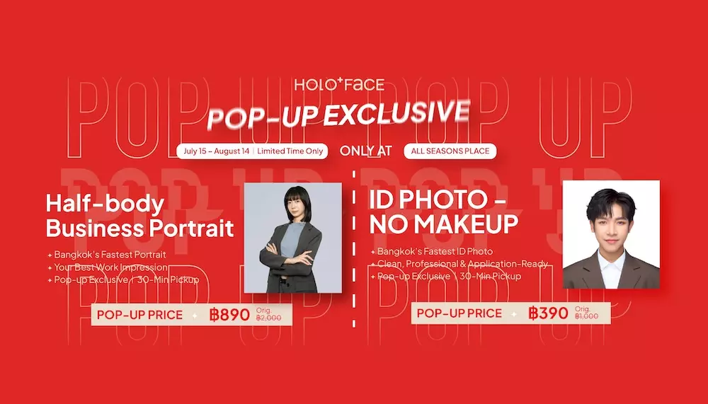Bangkok’s Popular Business Portrait Service Arrives at ALL SEASONS PLACE｜Limited-Time Pop-Up Now Open for Booking (July 15 – August 14)